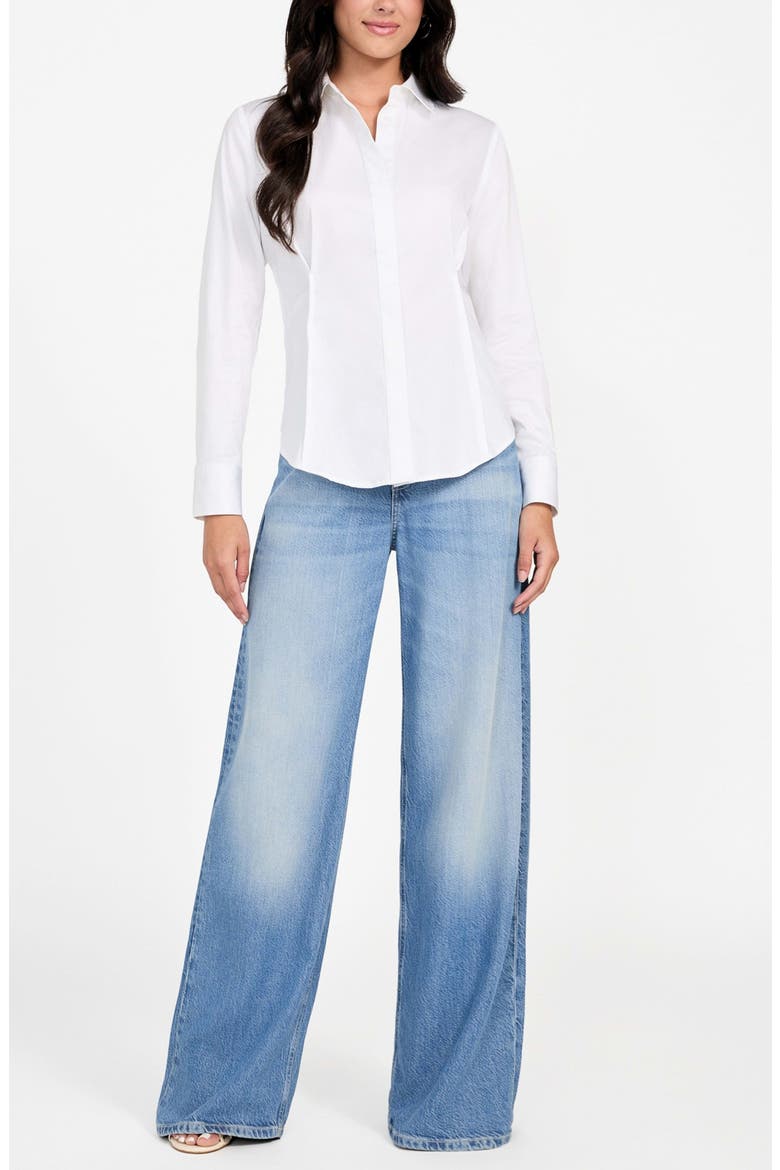 Cassidy Button-Up Shirt, Alternate, color, WHITE