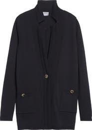 ST. JOHN Legacy Wool Blend Sweater Coat