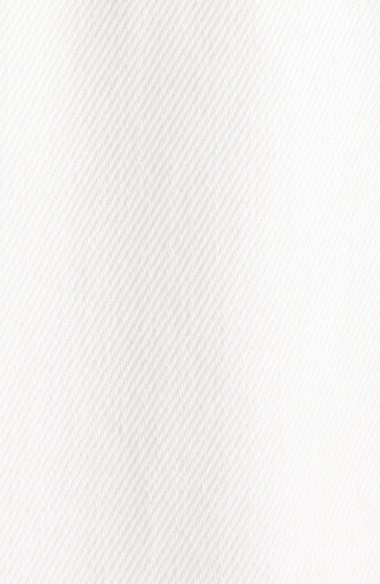 Givenchy Oversize Denim Trucker Jacket with Leather Collar, Alternate, color, Off White