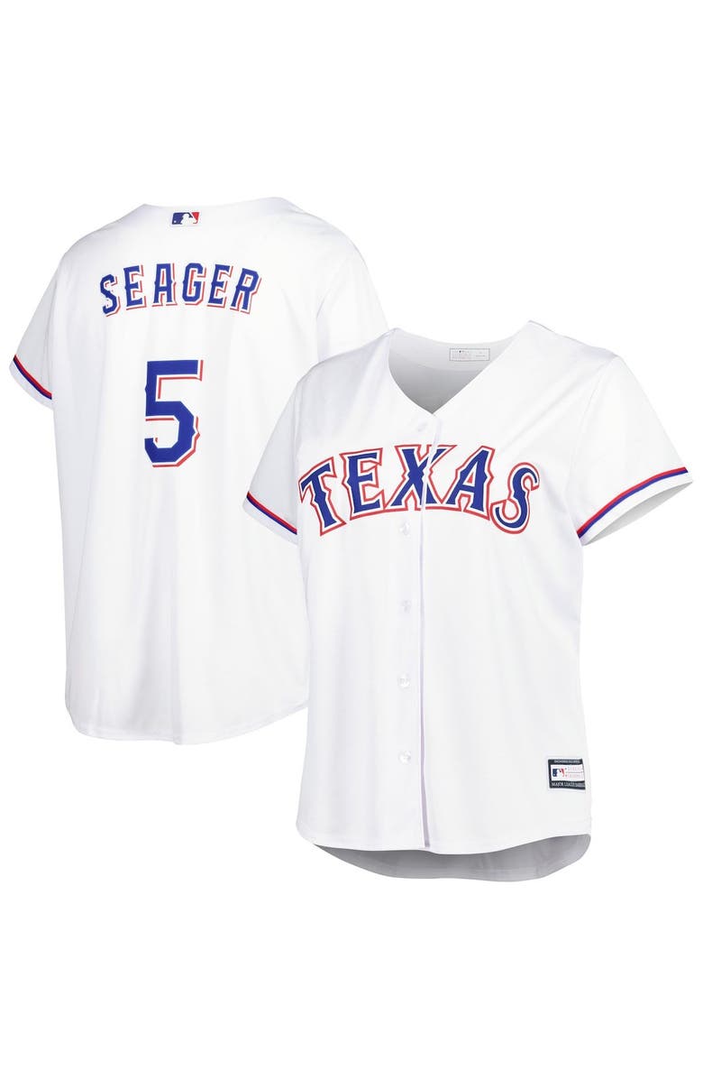 PROFILE Women's Corey Seager White Texas Rangers Plus Size Replica Player Jersey, Alternate, color,