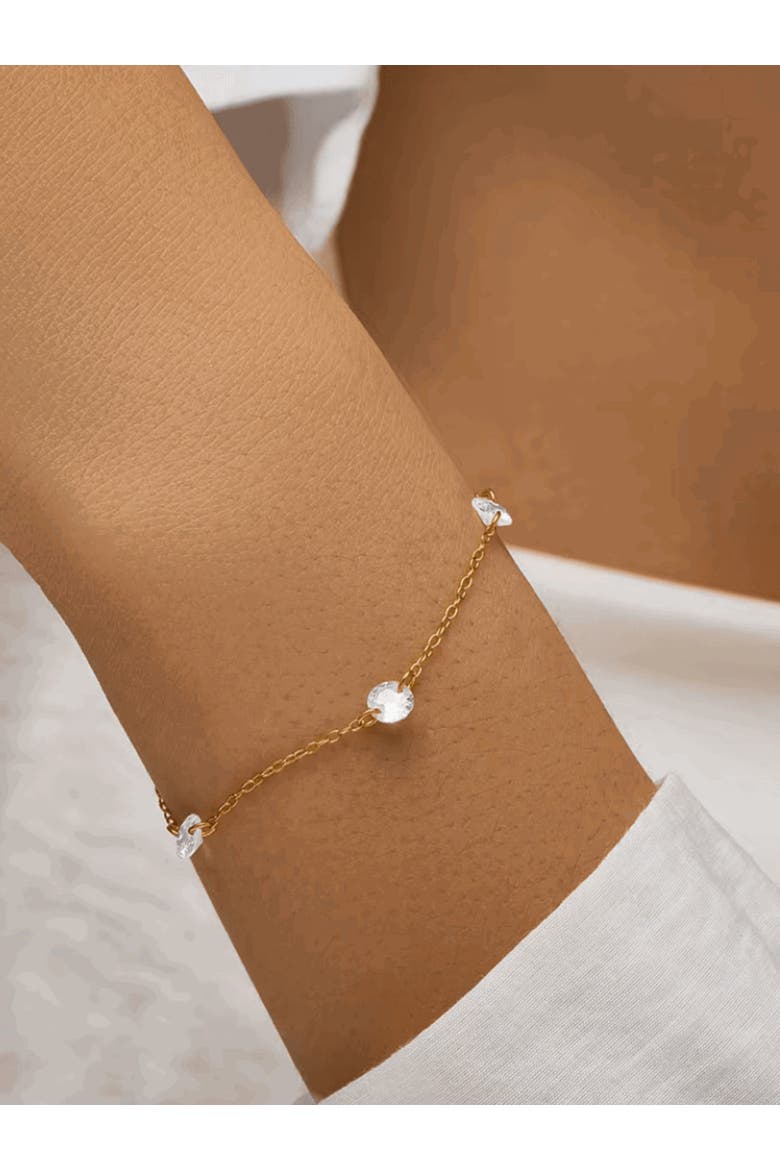 Eternal Glow Bracelet with AAAAA Cubic Zirconia, Alternate, color, Gold