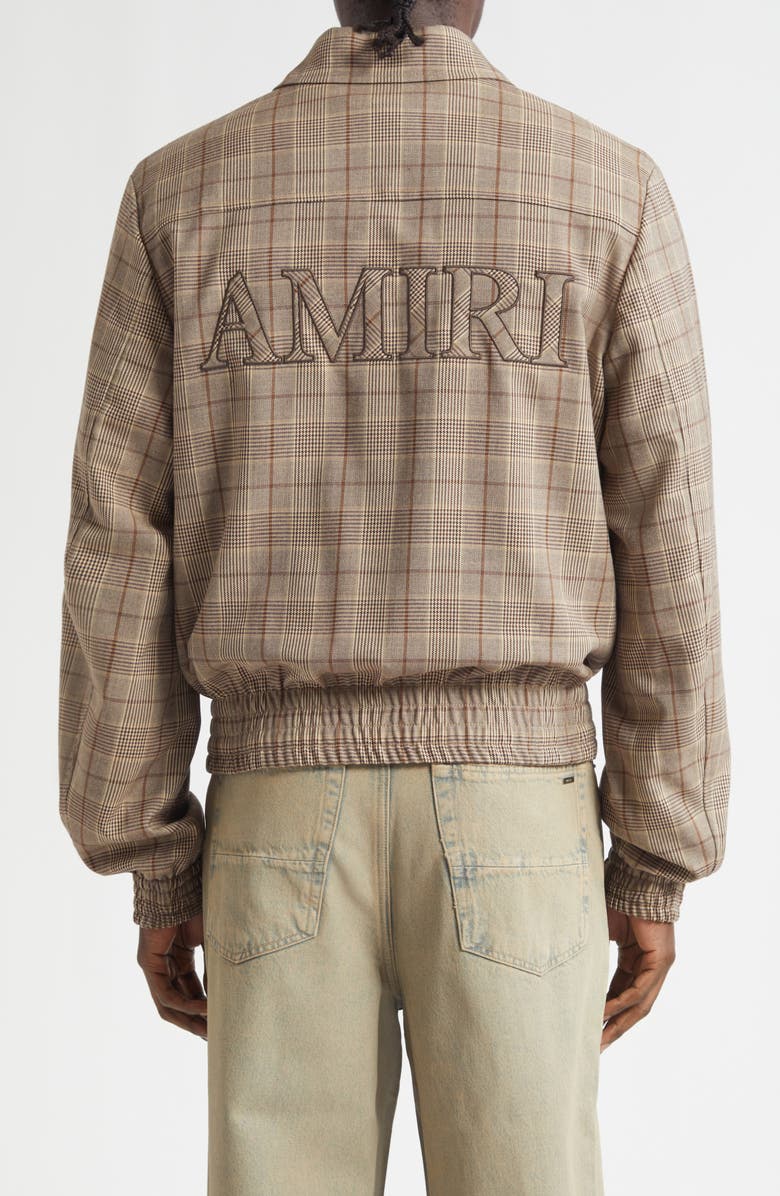 AMIRI Check Wool Blouson Jacket, Alternate, color, Malt