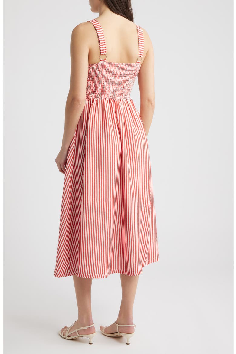 Stripe Patch Pocket Sundress, Alternate, color, RED