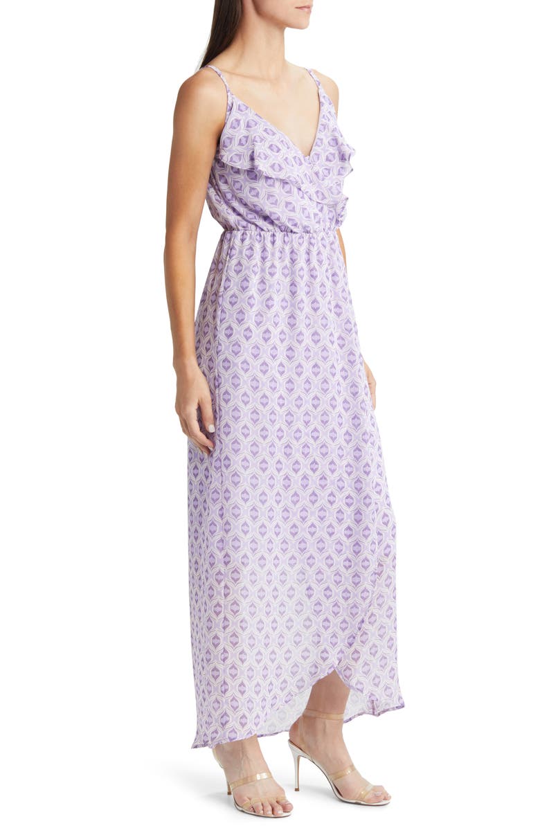Fraiche by J Mosa Abstract Print Tulip Hem Maxi Dress, Alternate, color, 