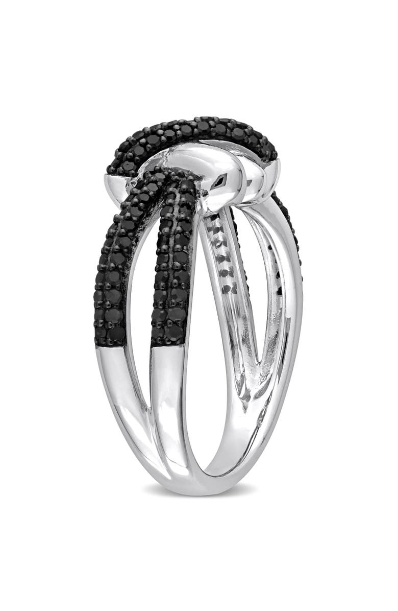 Julianna B. Diamond Crossover Split-Shank Ring 14k, Alternate, color, Black Diamond