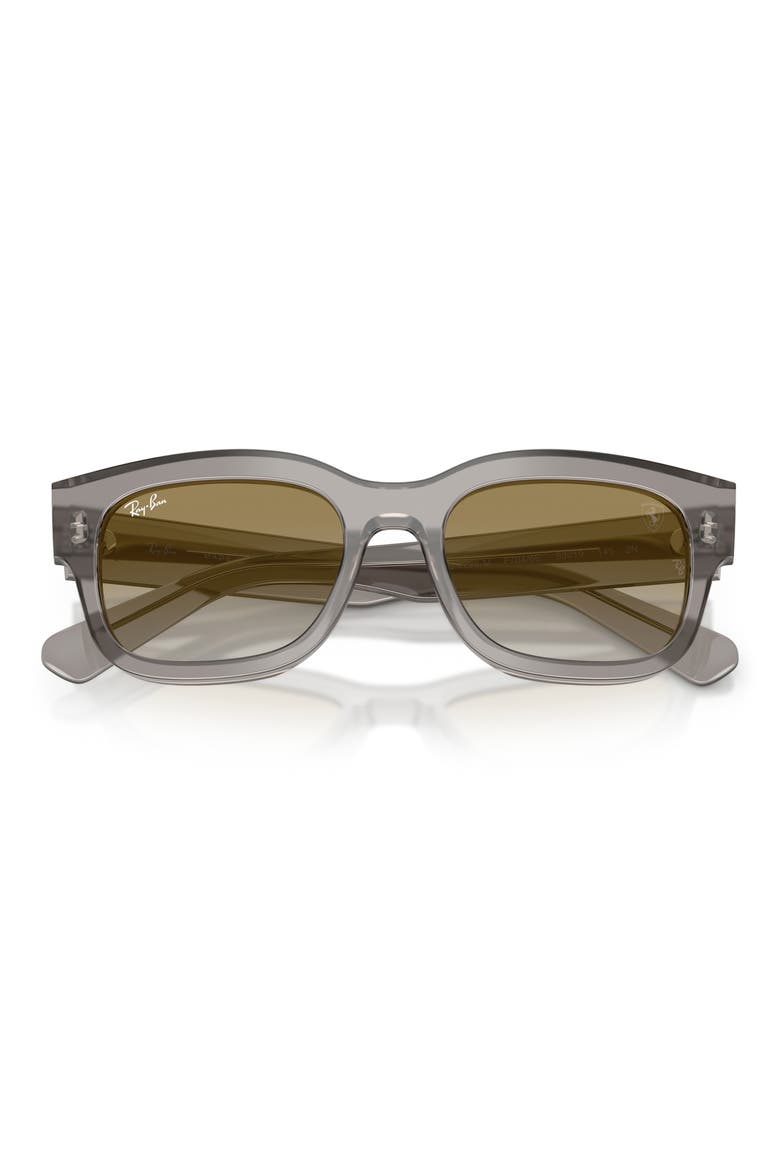 53mm Ferrari Gradient Square Sunglasses, Alternate, color, TRANSPARENT GREY / CLEAR