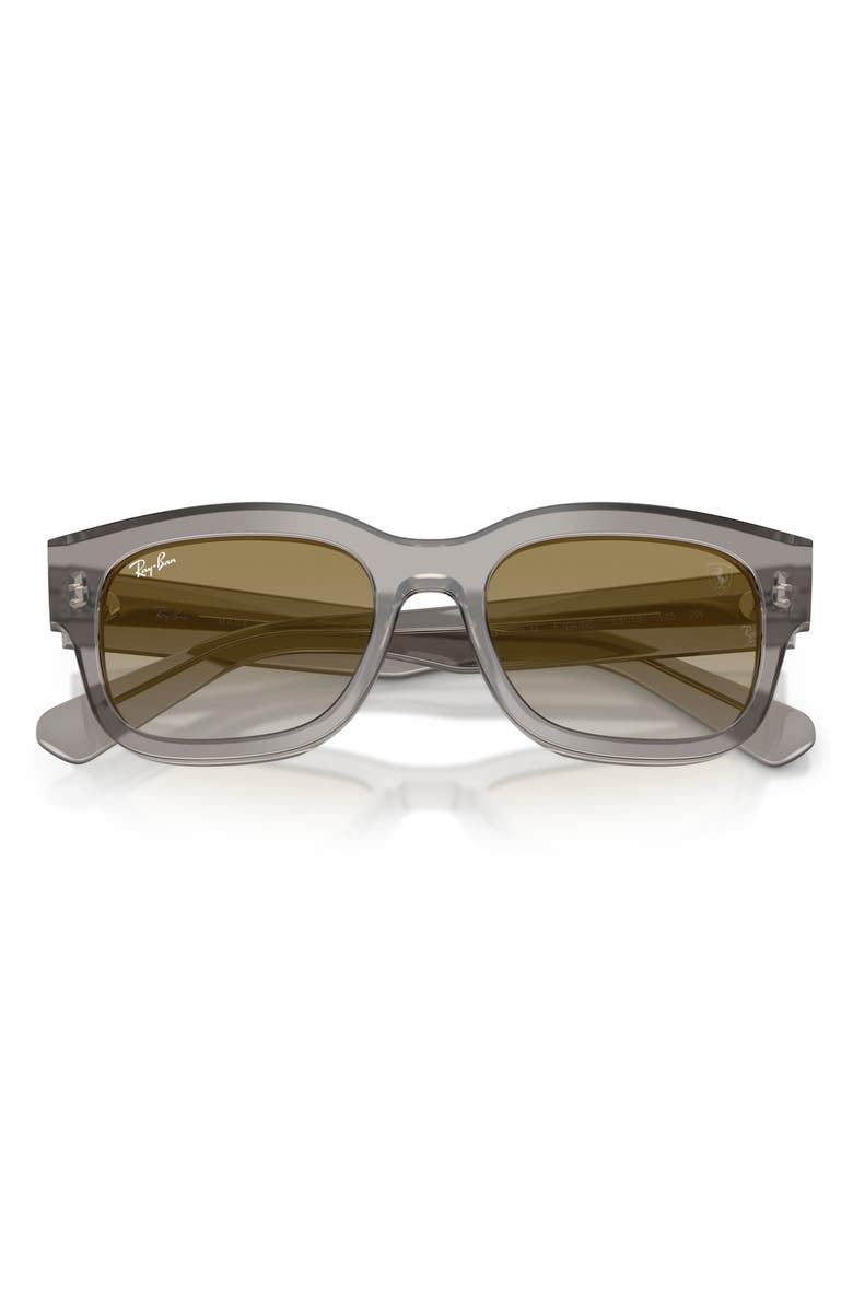 Ray-Ban 53mm Ferrari Gradient Square Sunglasses, Alternate, color, Transparent Grey / Clear
