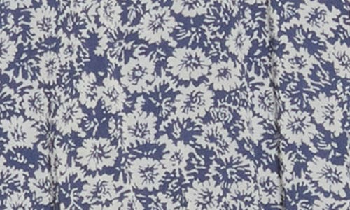 Shop Melrose And Market Tiered Midi Dress In Blue- Ivory Sketch Blossom