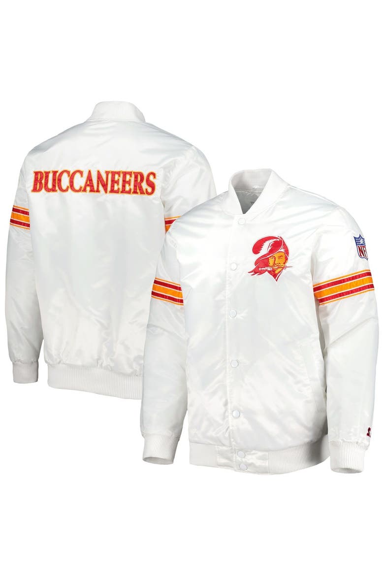 Men's Starter White Tampa Bay Buccaneers The Power Forward Full-Snap Jacket, Main, color, White