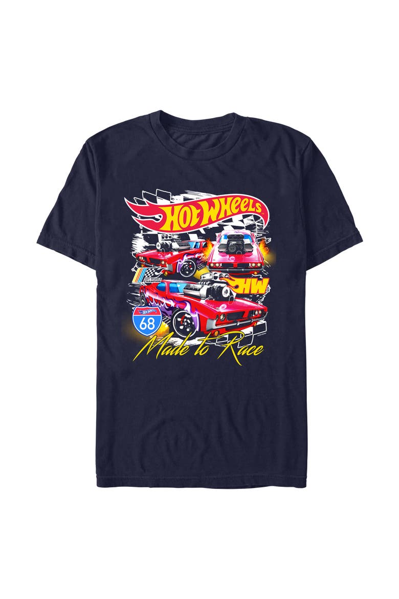 Mens Hot Wheels Rodger Dodger Made to Race T Shirt, Main, color, Navy Blue