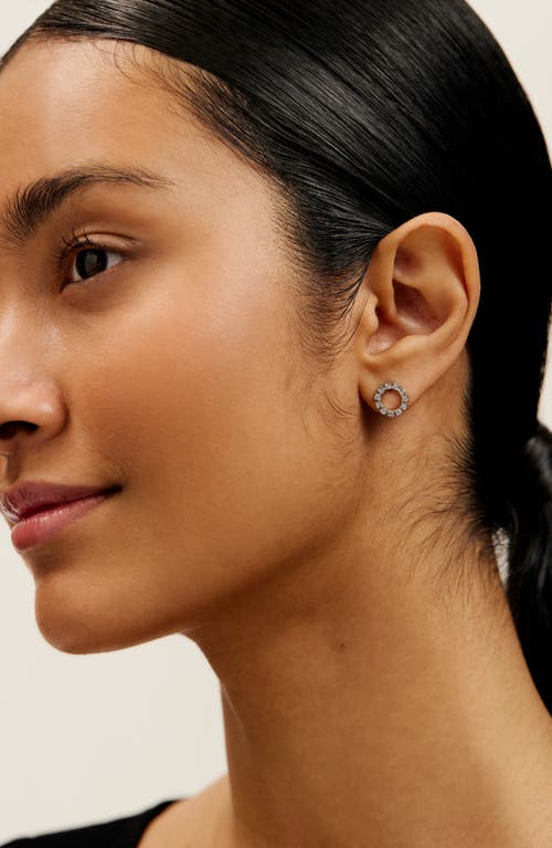 Ted Baker Haliana Halo Crystal Stud Earrings In Silver Tone/clear Crystal