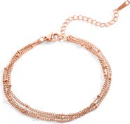 Mint & Lily Triple Layer Satellite Chain Bracelet