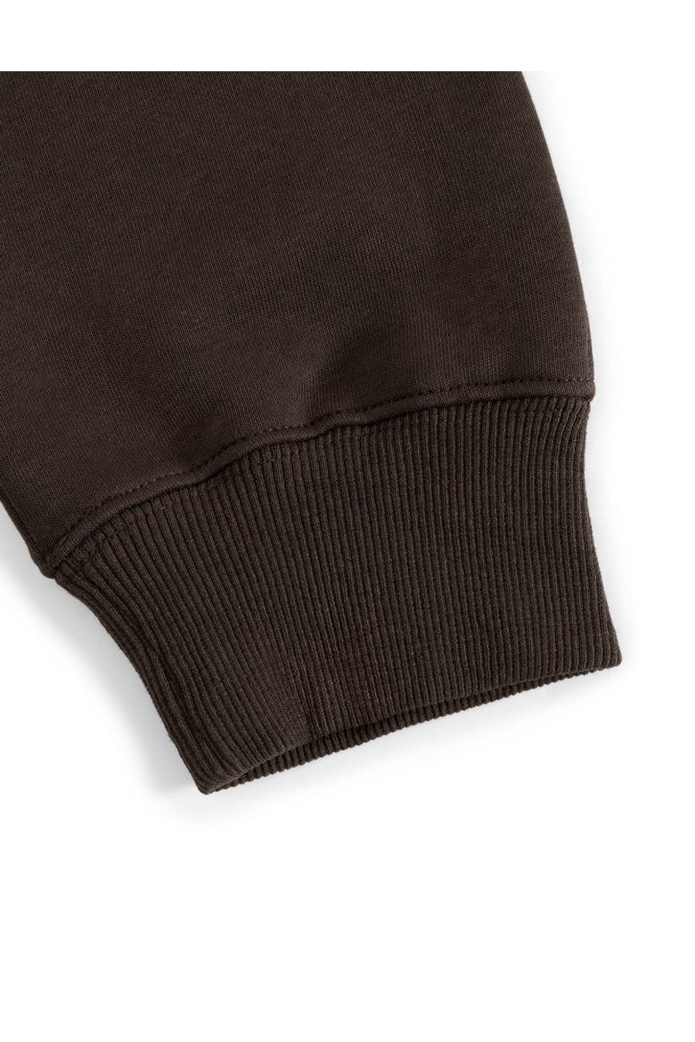 Mock Neck Logo Embroidered Sweatshirt, Alternate, color, Brown