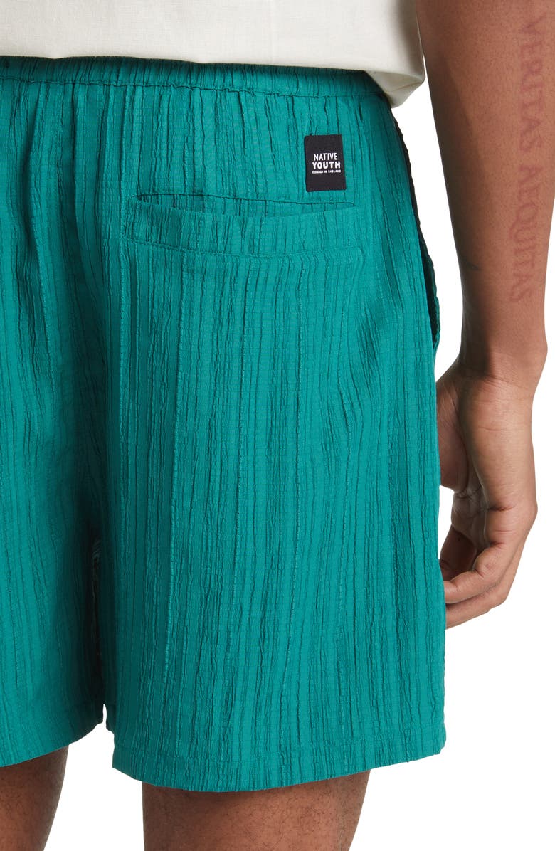 Native Youth Rib Textured Seersucker Shorts, Alternate, color, 