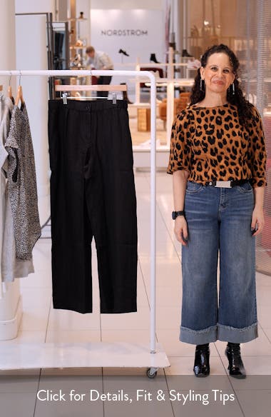 Eileen Fisher Straight Leg Linen Pants (Women) | Nordstromrack