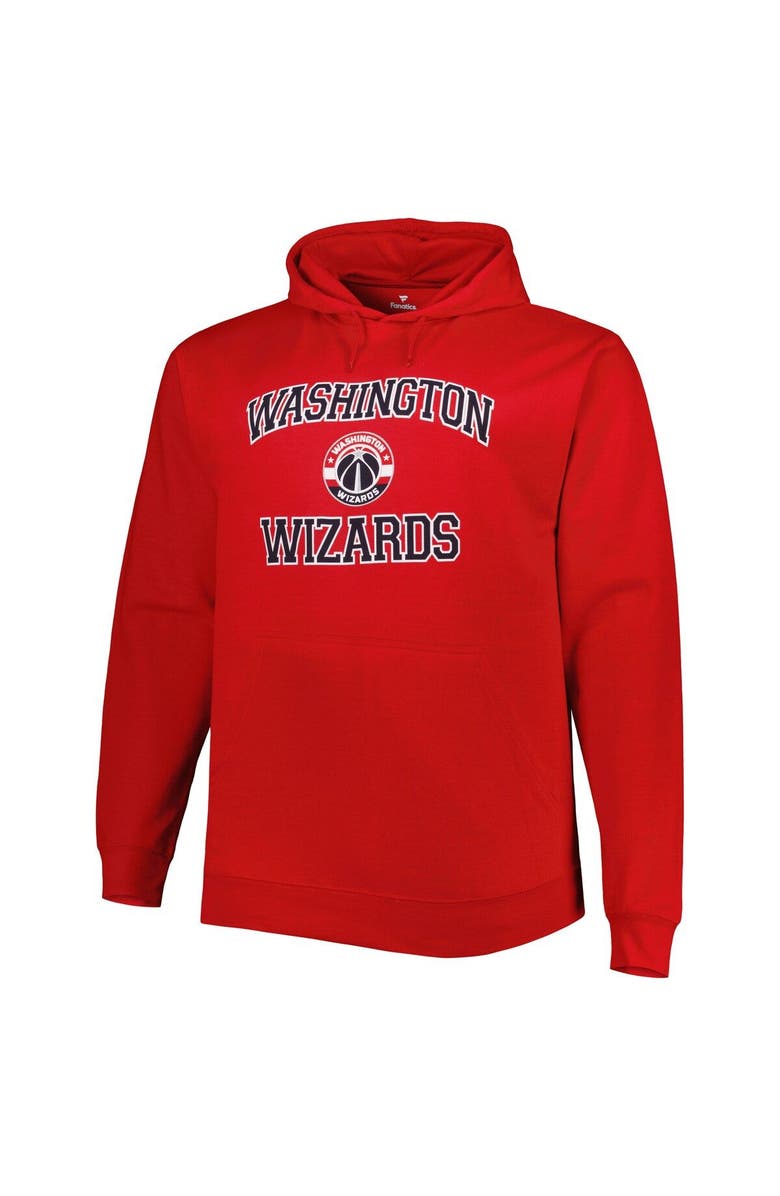 PROFILE Men's Red Washington Wizards Big & Tall Heart & Soul Pullover Hoodie, Alternate, color, Red