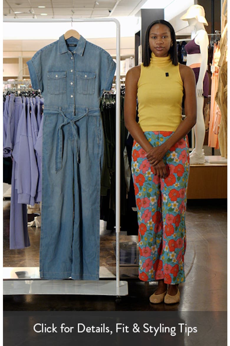 Wide Leg Denim Jumpsuit video