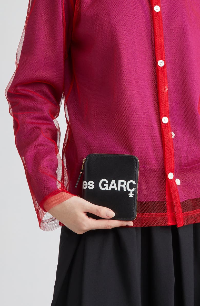 Comme des Garçons Wallets Huge Logo Zip Around Wallet, Alternate, color,