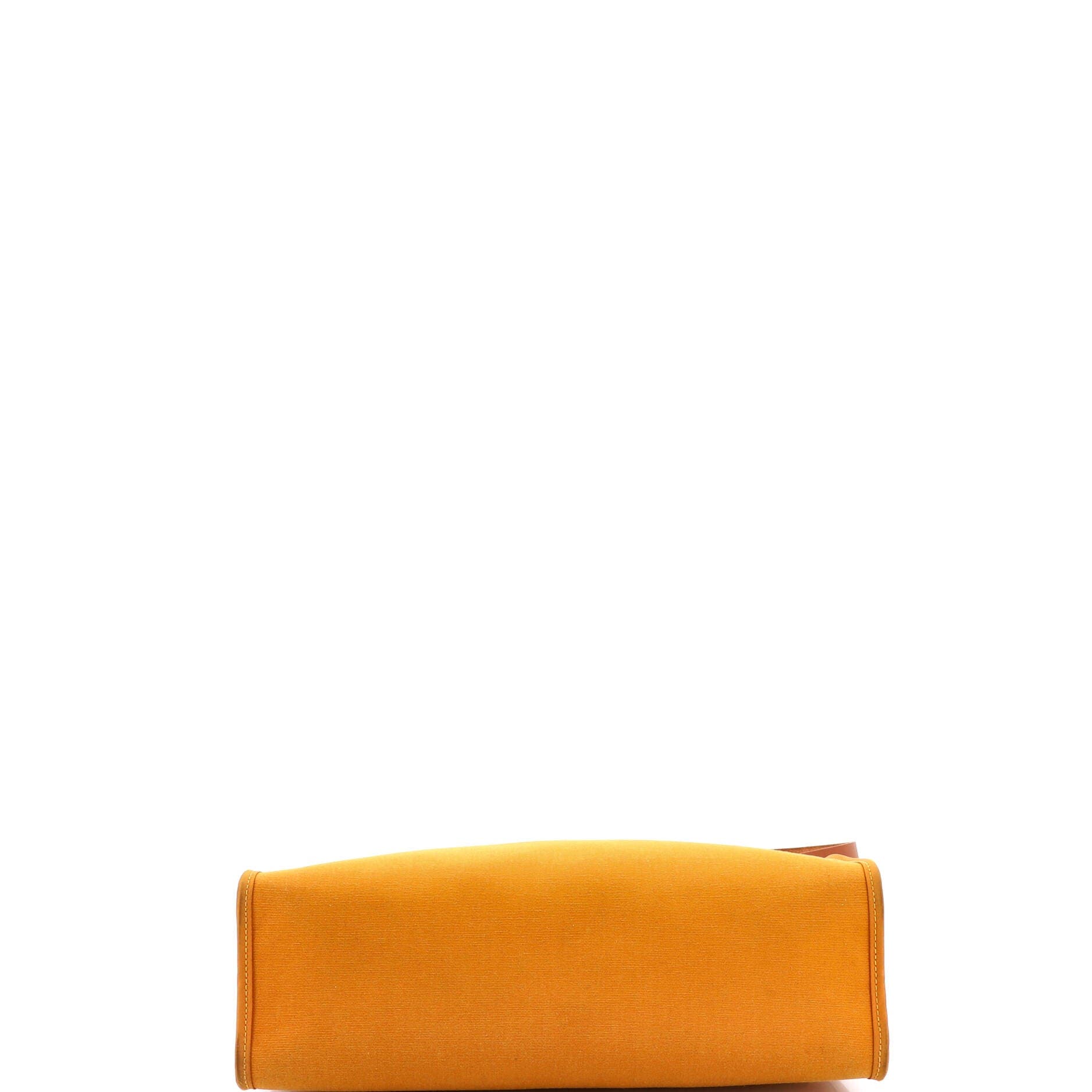 Pre-Owned Hermes Herbag Zip Leather and Toile 31, Alternate, color, Abricot