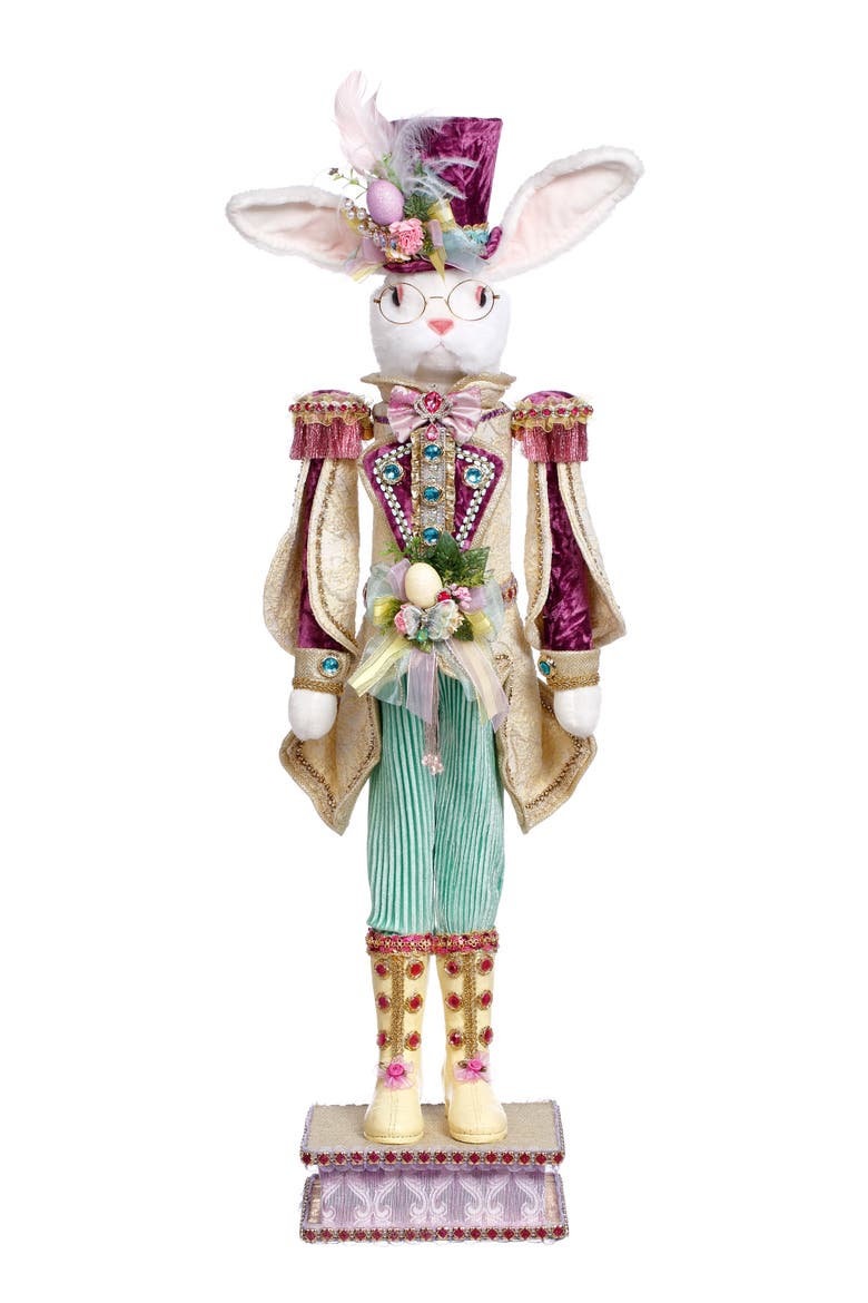 Rabbit Nutcracker Green, Medium, Main, color, Dark Magenta