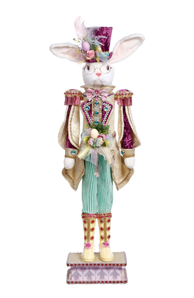Mark Roberts Rabbit Nutcracker Green, Medium, Main, color, Dark Magenta