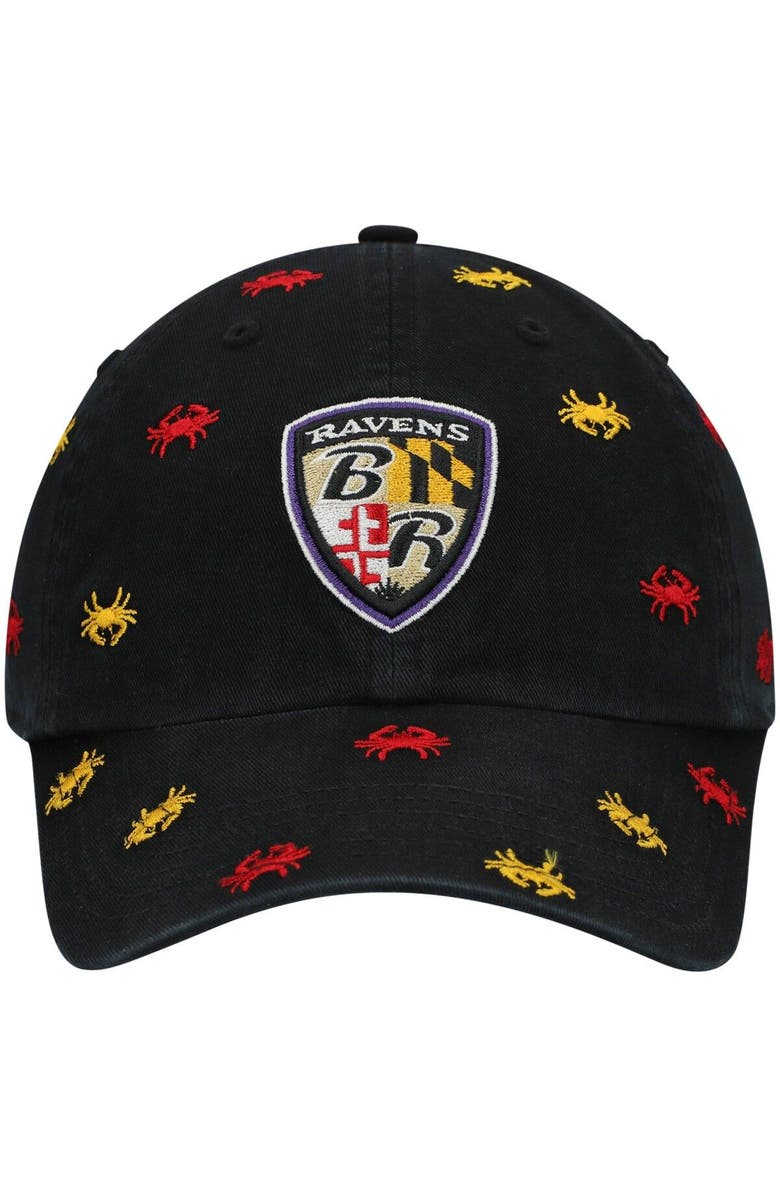 '47 Women's '47 Black Baltimore Ravens Confetti Clean Up Adjustable Hat, Alternate, color, Black