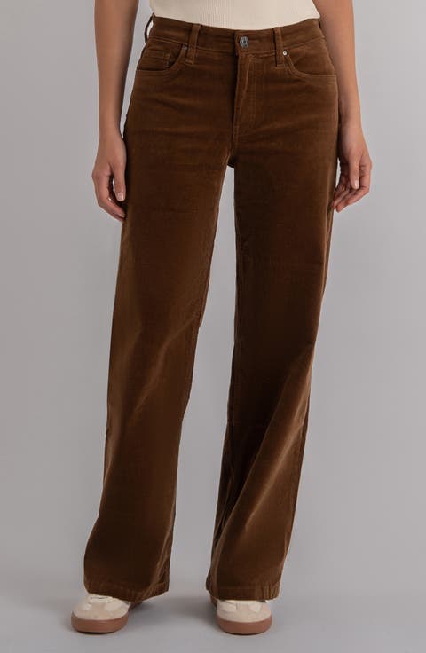 Jean Mid Rise Wide Corduroy Pants