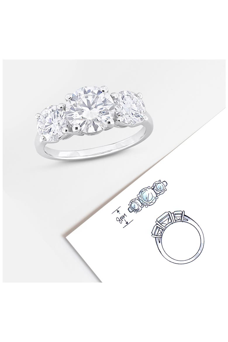 Dew Created Moissanite Ring, Alternate, color, SILVER