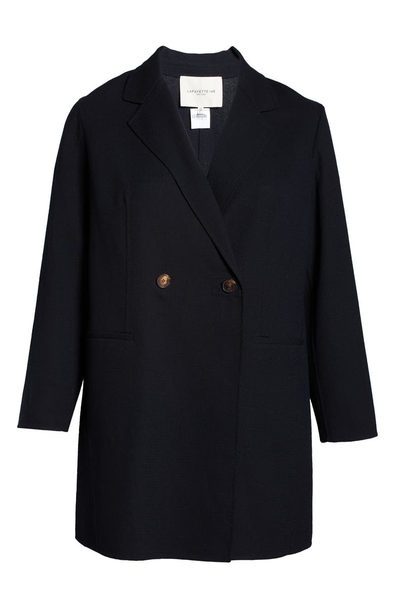 Lafayette 148 New York Double Face Responsible Wool Nouveau Crepe Double Breasted Blazer, Alternate, color, 