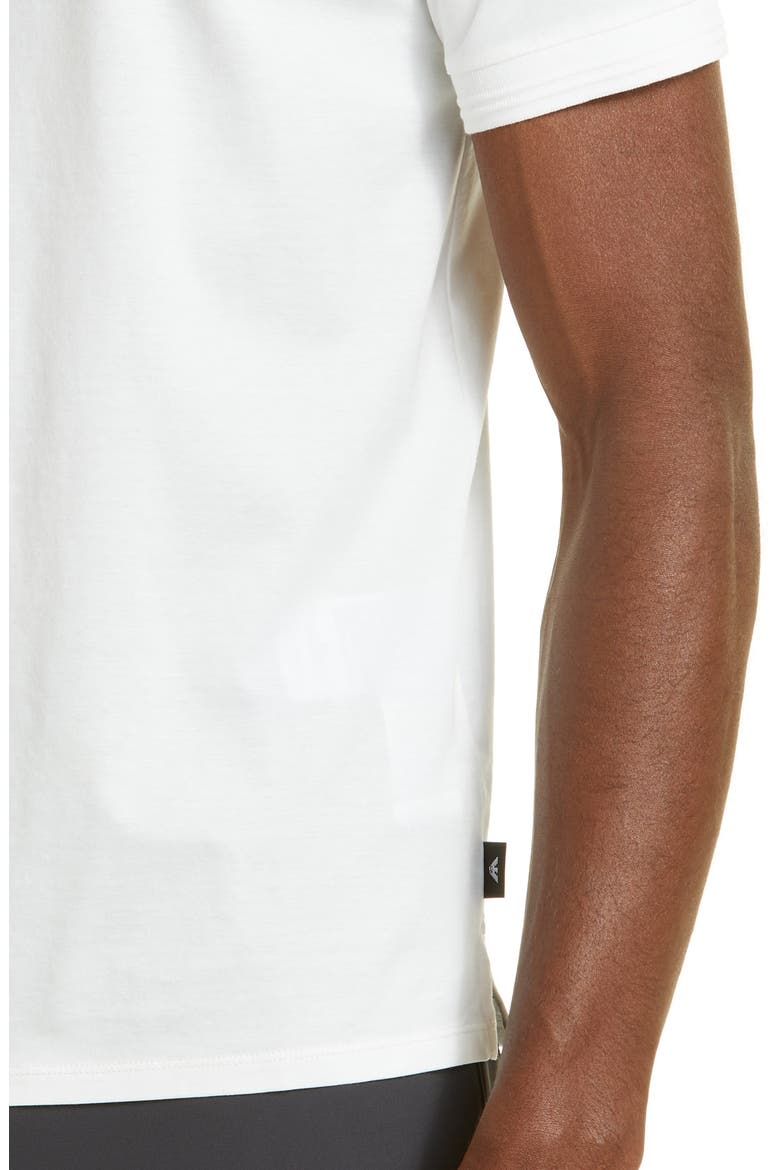 Rib Collar Polo, Alternate, color, WHITE/ LIGHT BLUE