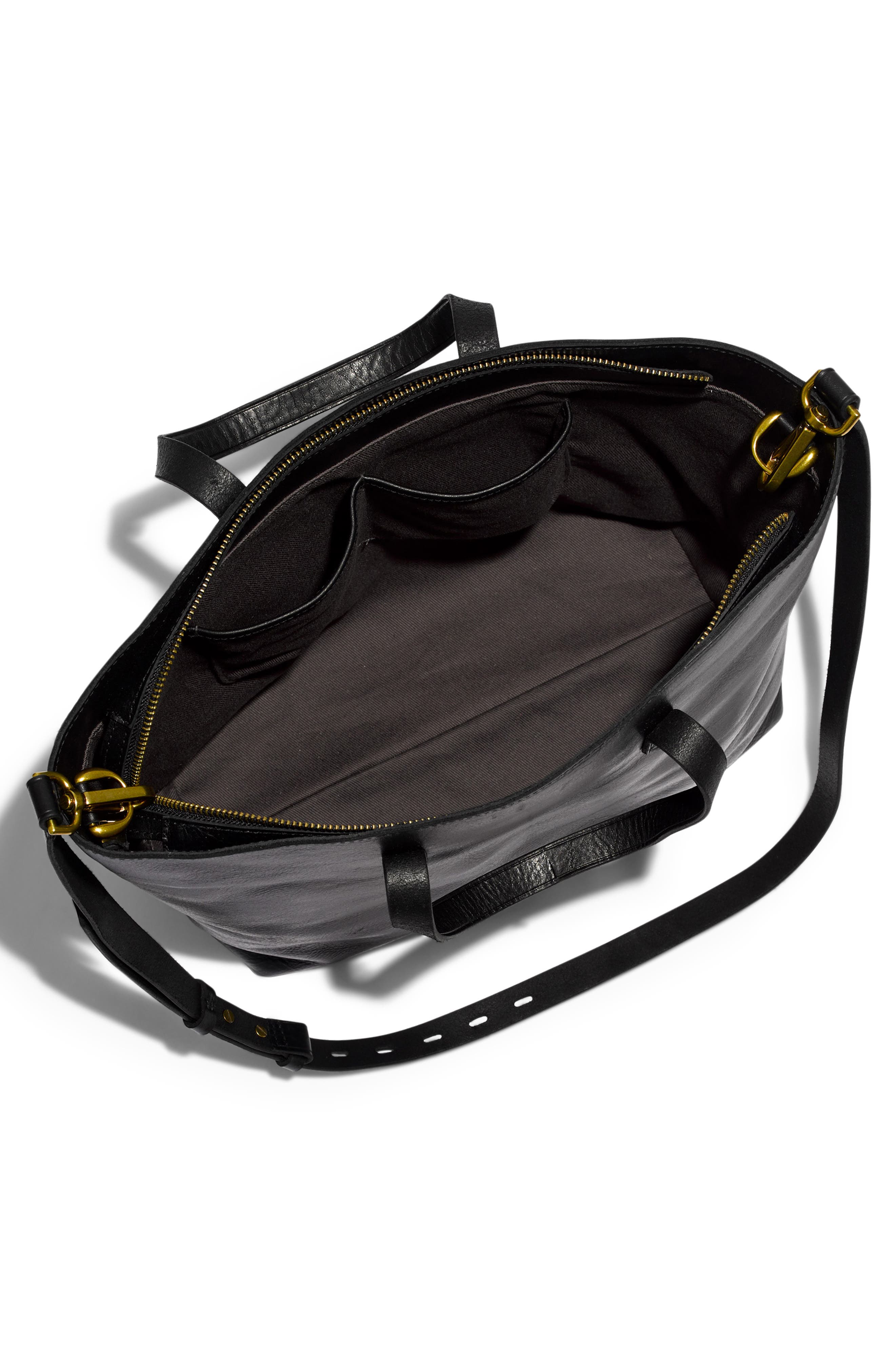 Madewell Zip Top Transport Leather Carryall, Alternate, color, 