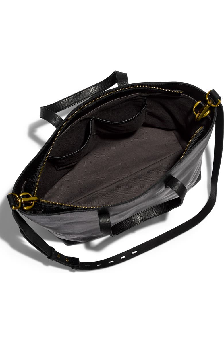 Madewell Zip Top Transport Leather Carryall, Alternate, color,