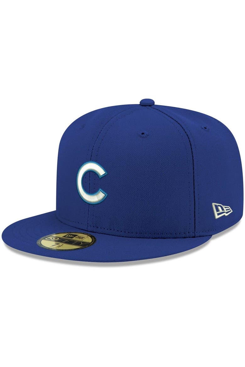 Men's New Era Royal Chicago Cubs White Logo 59FIFTY Fitted Hat, Main, color, Royal