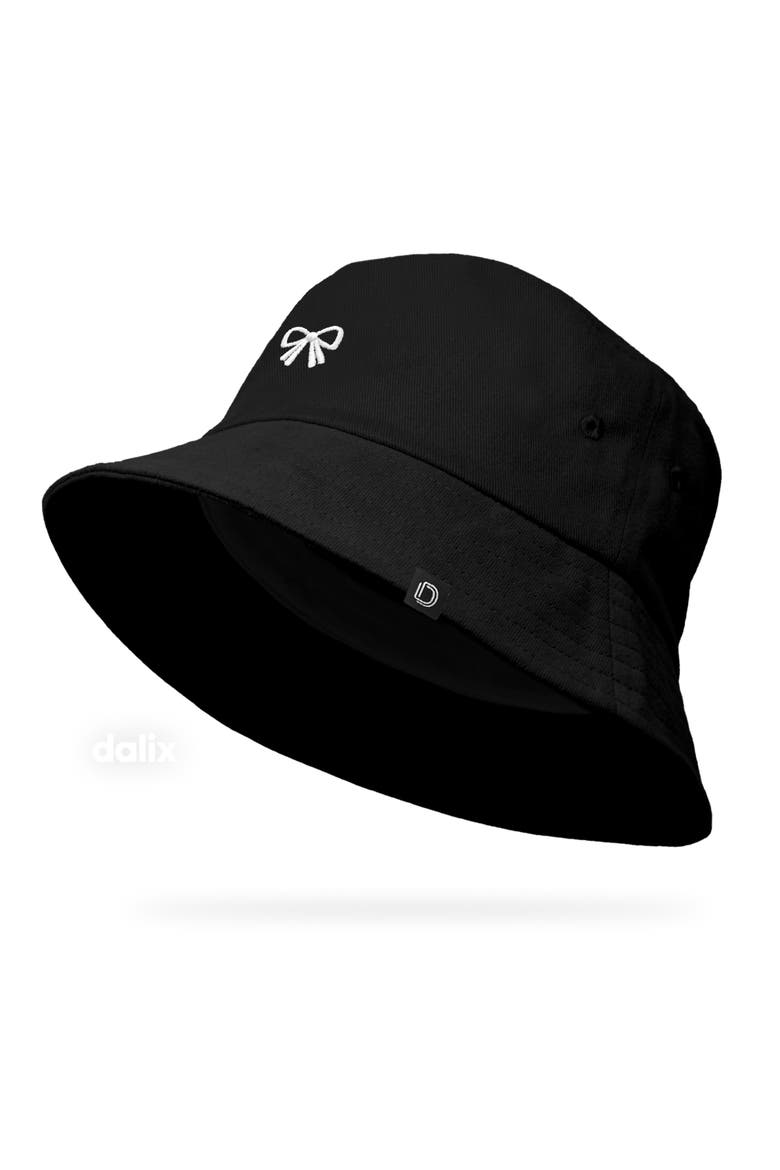 Bow Bucket Hat, Alternate, color, Black
