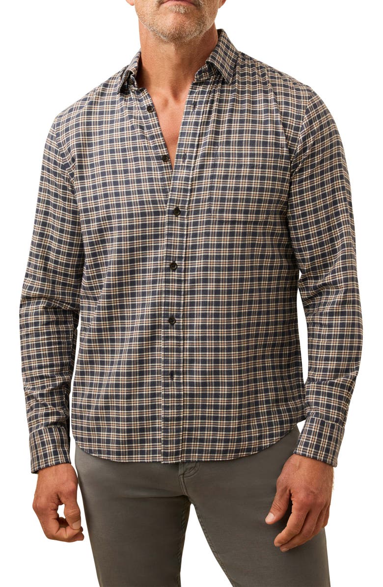 Faherty Movement Brushed Button-Up Shirt, Main, color, Lighthouse Point Plaid