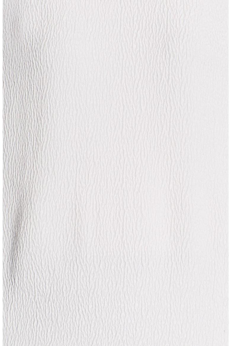 Leather Trim Textured Silk Top, Alternate, color, STONE