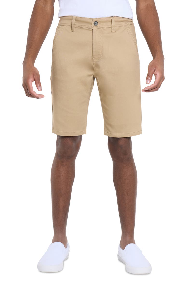 XRAY Flat Front Chino Shorts, Main, color, Khaki