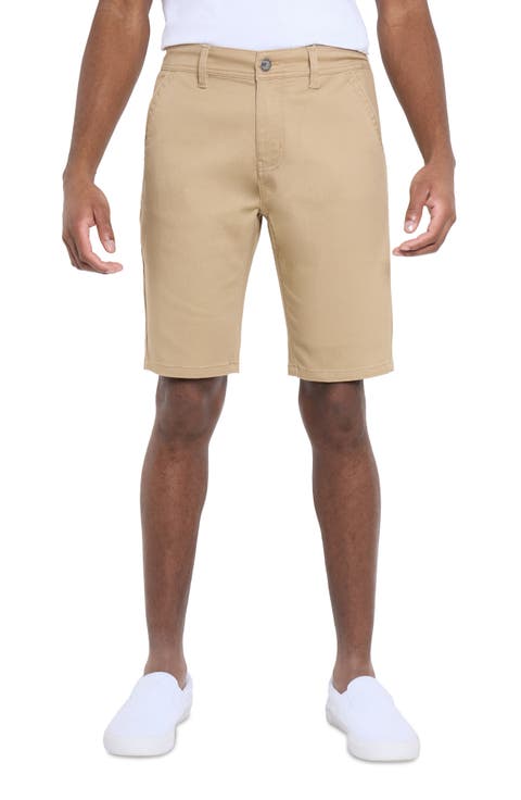 Flat Front Chino Shorts