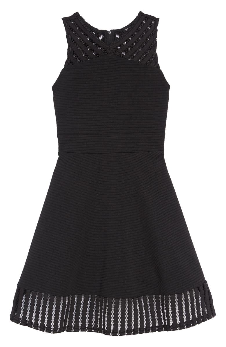 Zunie Twin Texture Skater Dress, Main, color,