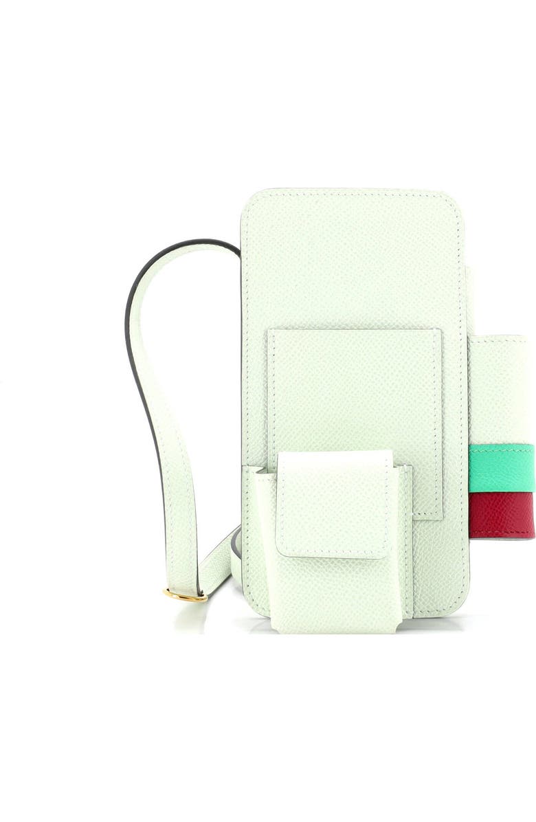 Pre-Owned Hermes Hermesway Phone Case Crossbody Bag Epsom, Main, color, Vert Fizz