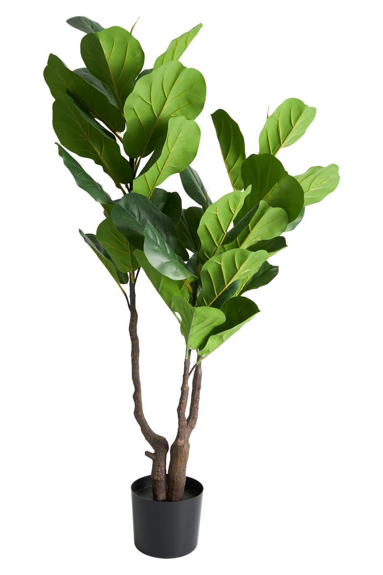 Green Faux Foliage Artificial Potted Plant, Alternate, color, GREEN