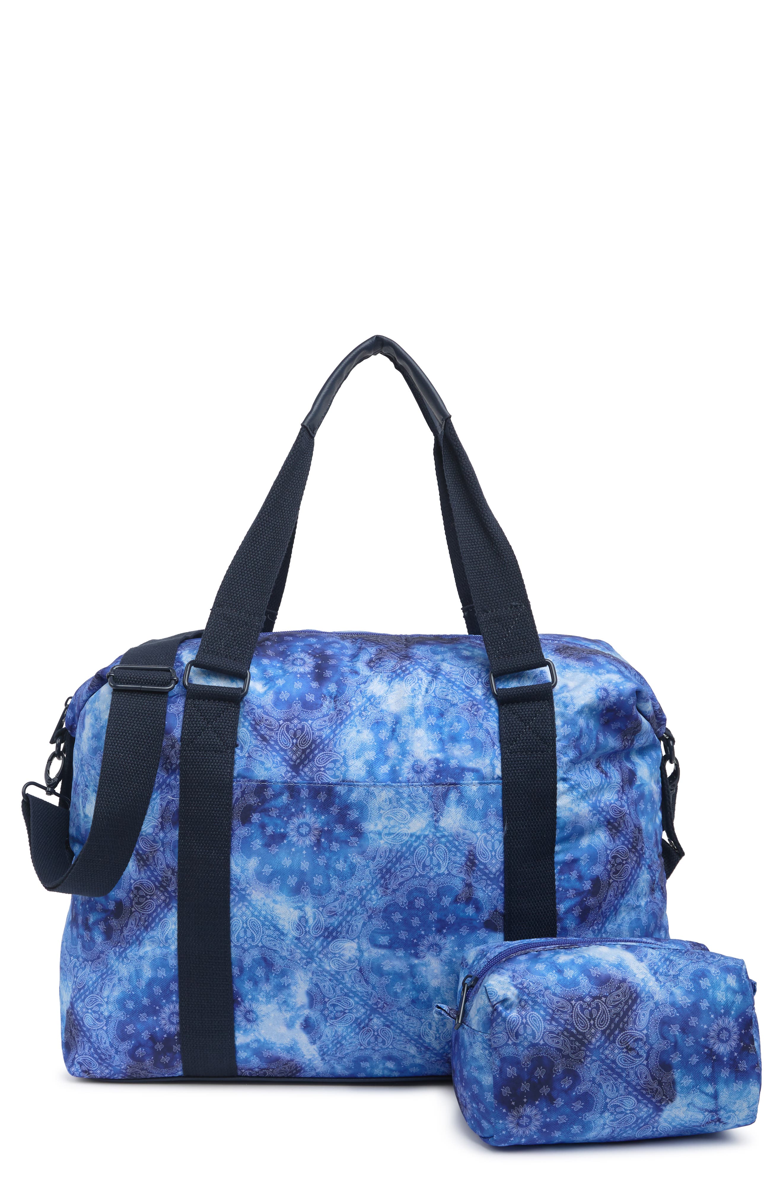 Madden Girl Nylon Weekend Duffle w/ Pouch, Main, color, 