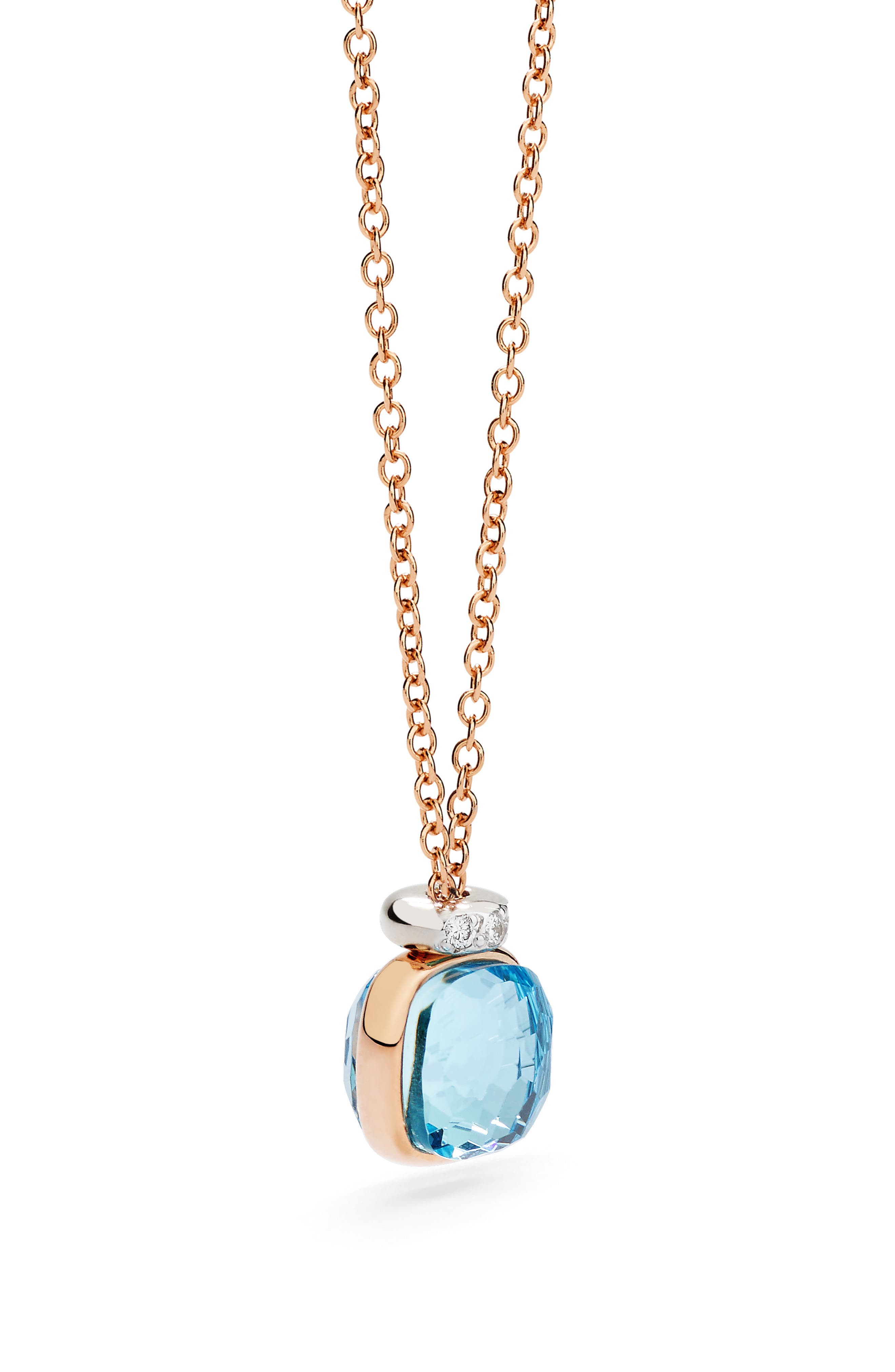 Pomellato Nudo Sky Blue Topaz & Diamond Pendant Necklace (Women ...