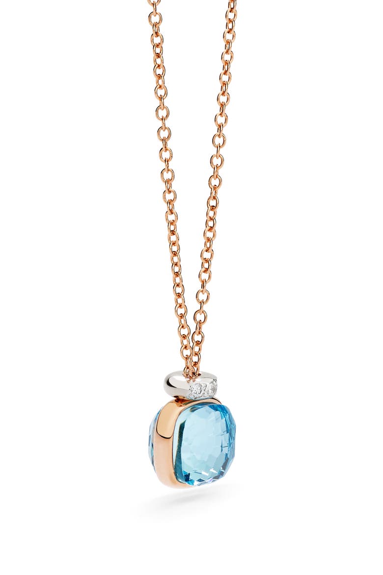 Nudo Sky Blue Topaz & Diamond Pendant Necklace, Alternate, color, SKY BLUE TOPAZ