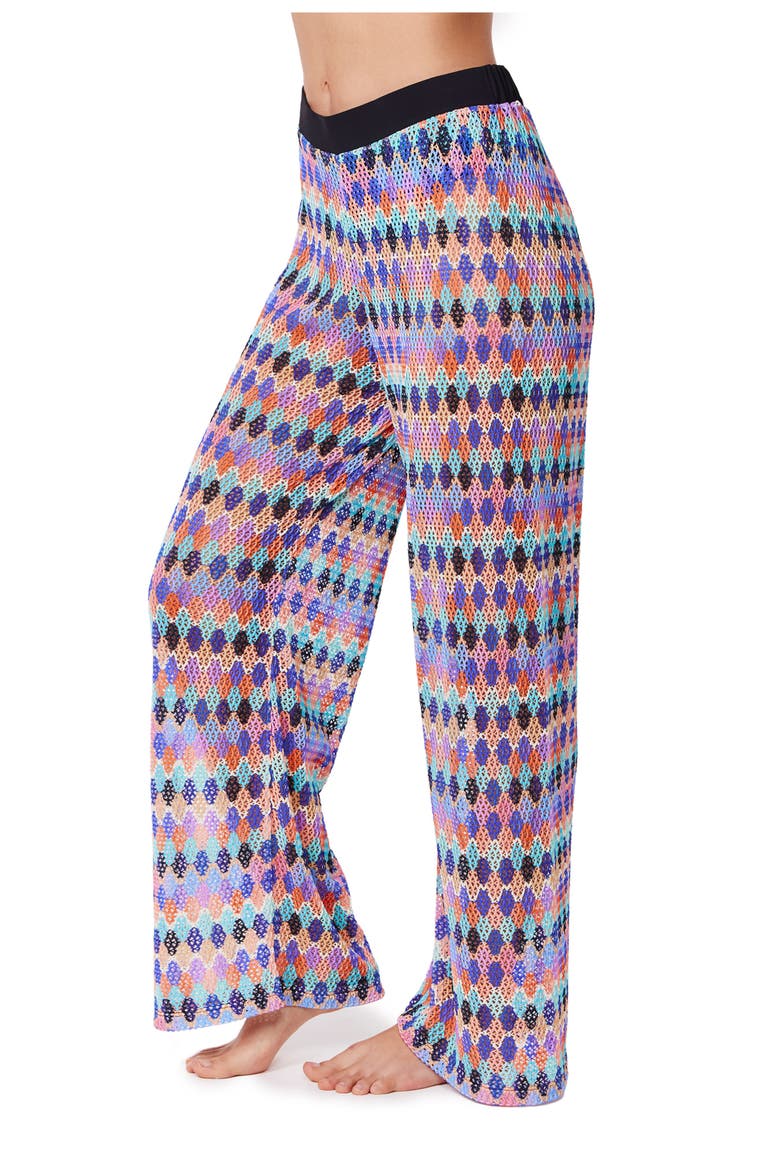 Retro Riviera Netted Crochet Beach Pant Cover-Up, Main, color, Retro-Riviera-Multi