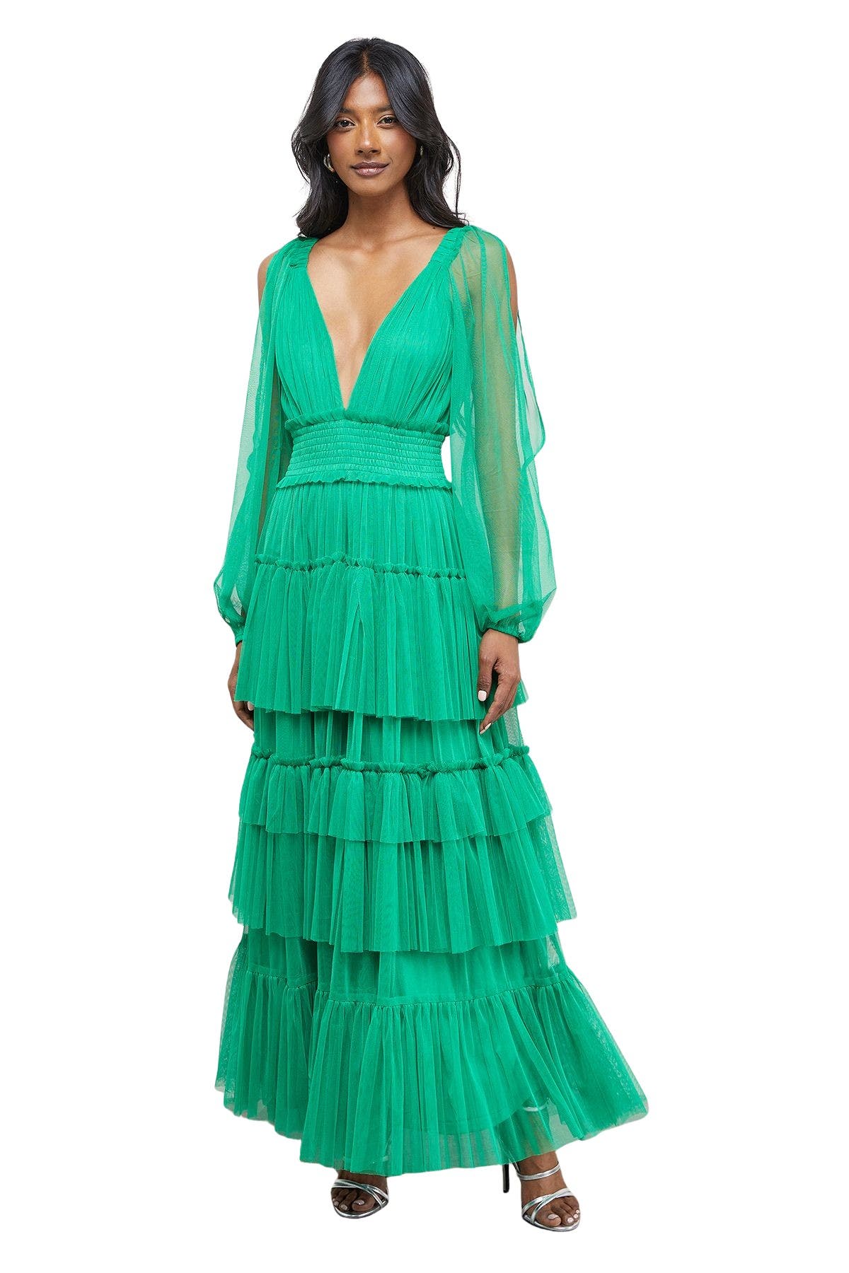 Cinched Waist Maxi Dress