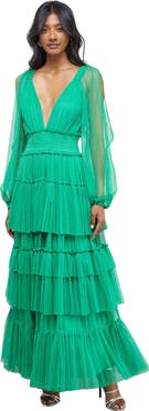 Warehouse Cinched Waist Maxi Dress