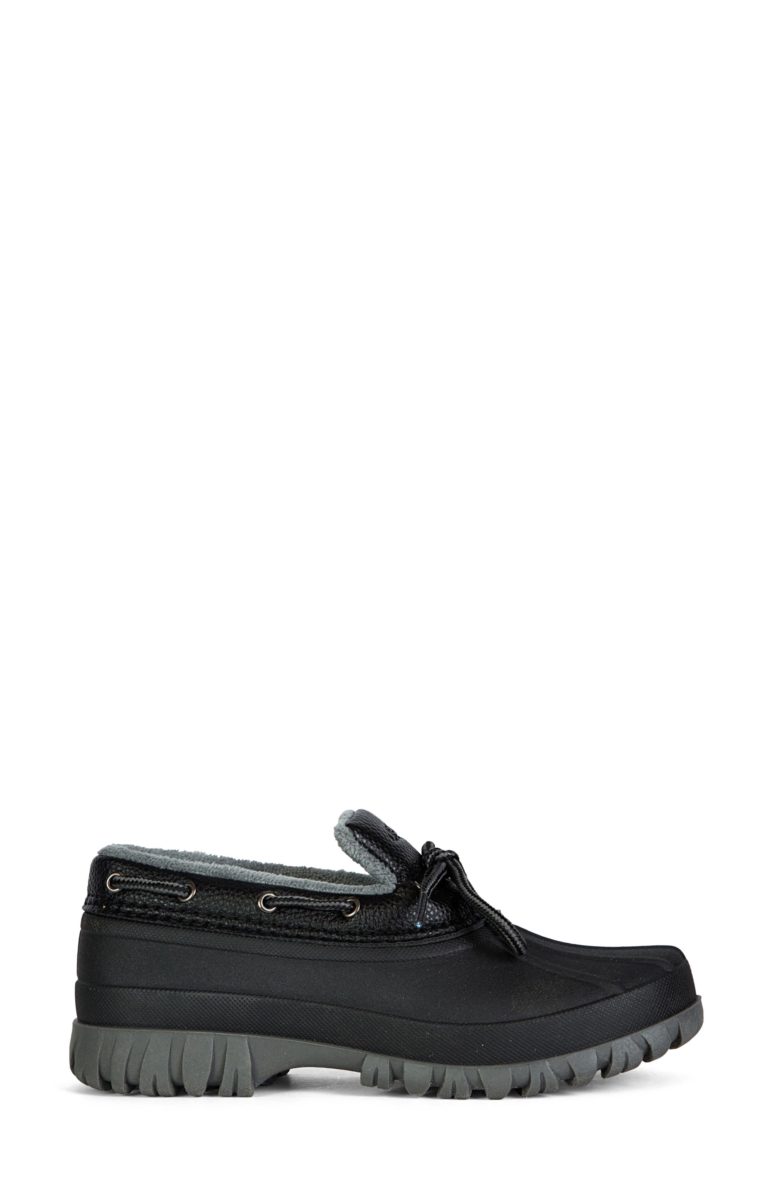 Willow Waterproof Faux Leather Shoe, Alternate, color, BLACK
