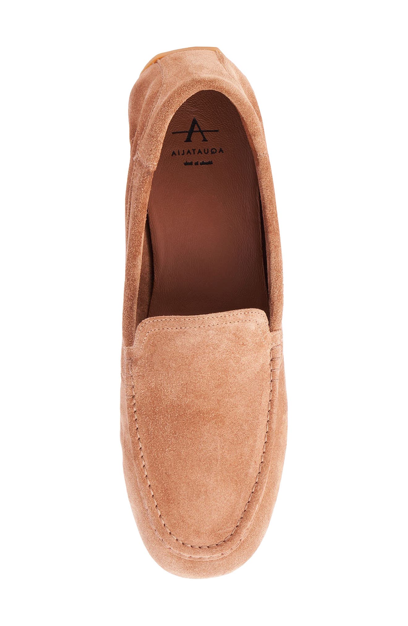 Aquatalia Qaitlin Moc Toe Weatherproof Slip-On Shoe, Alternate, color, Whiskey