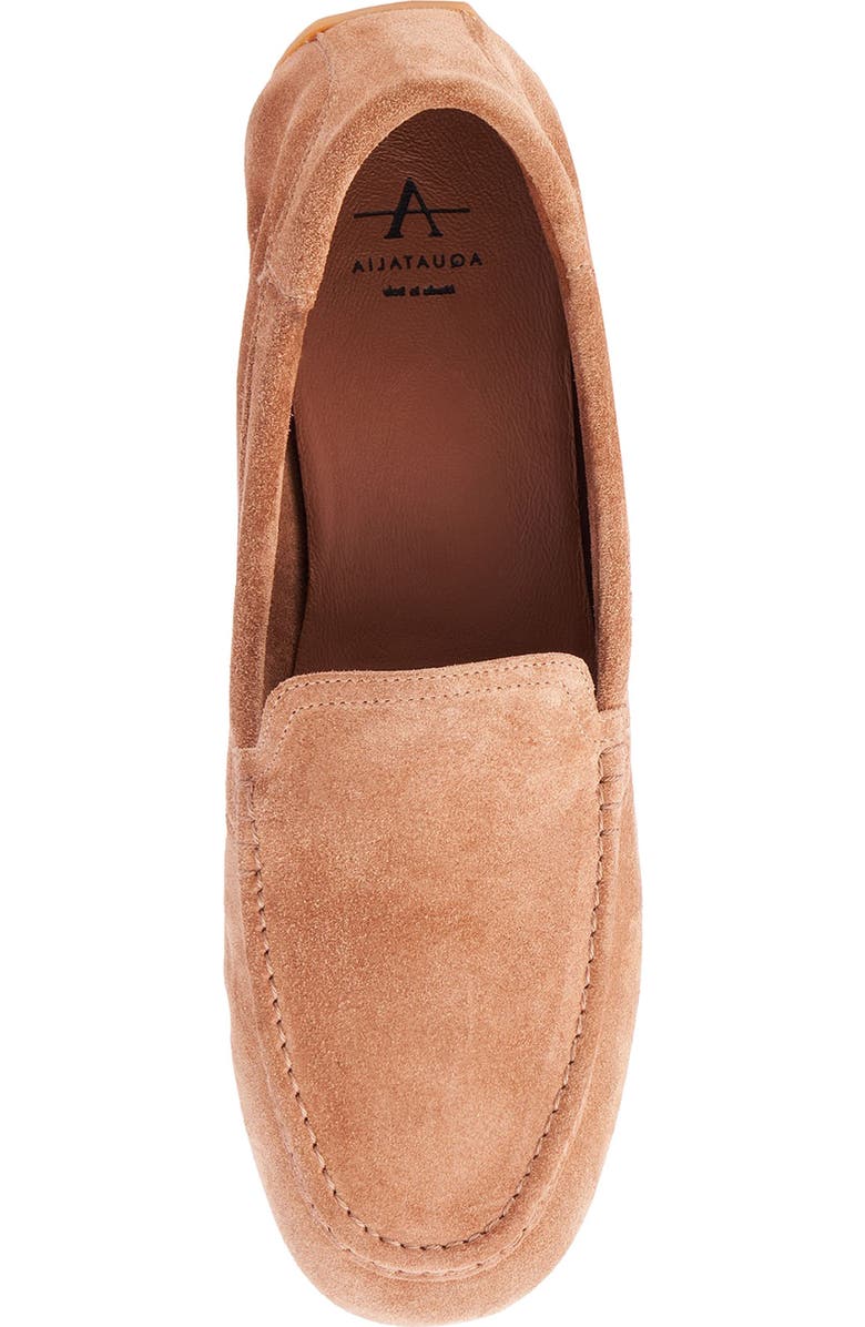 Aquatalia Qaitlin Moc Toe Weatherproof Slip-On Shoe, Alternate, color, Whiskey